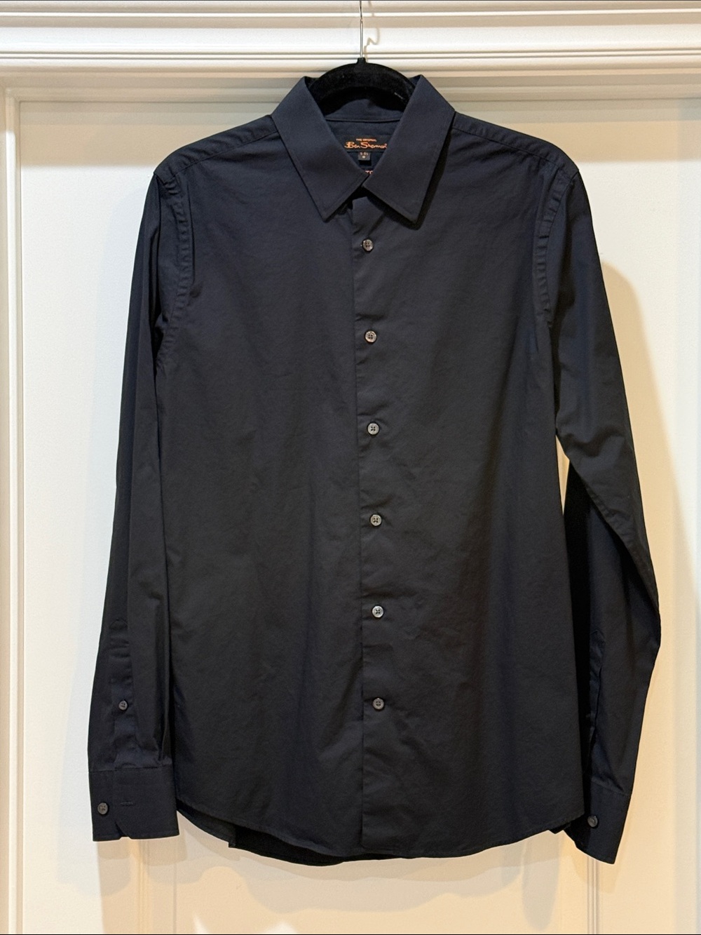 Men's Ben Sherman Stretch Black Dress Shirt